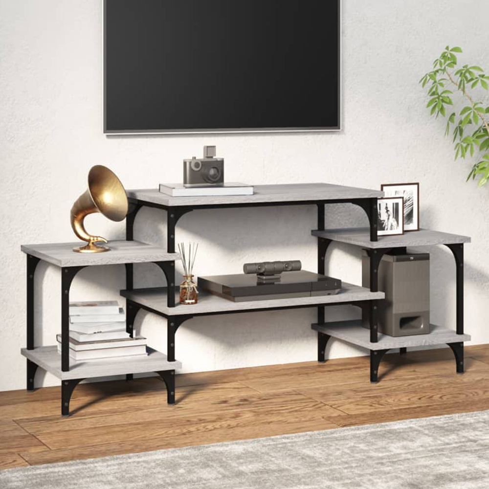 vidaXL 5 Shelf Grey Sonoma TV Cabinet Image 1