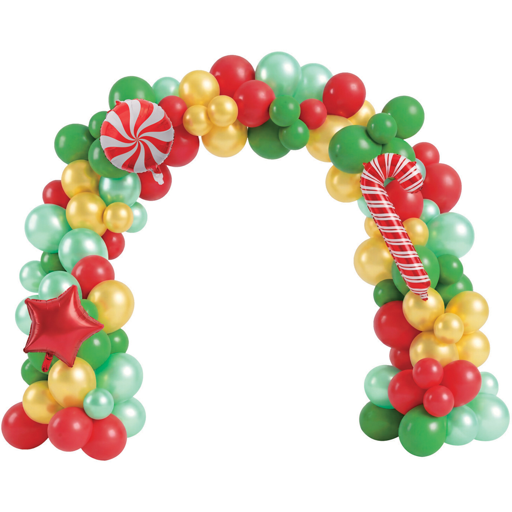 Christmas Candy Cane Balloon Arch Kit Image 1