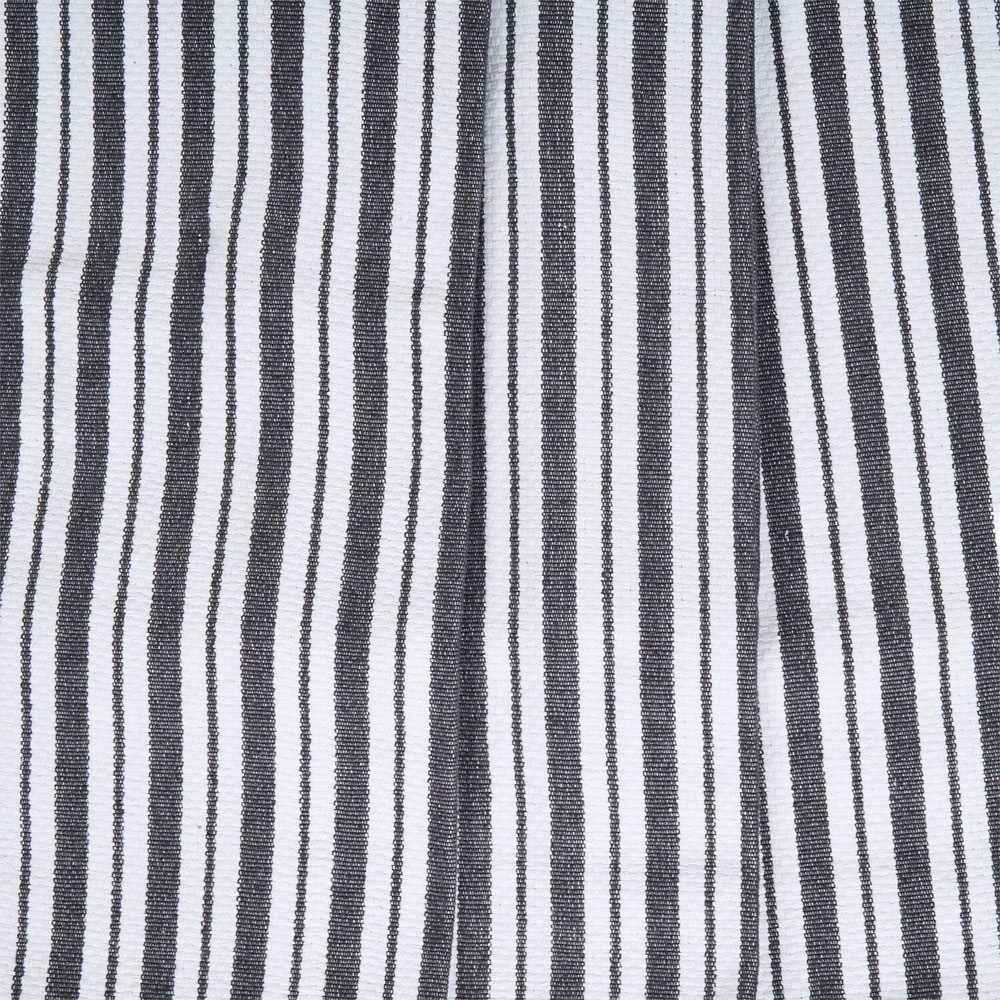 Pack of 3 Woven Stripe Tea Towels Dark Grey Image 4