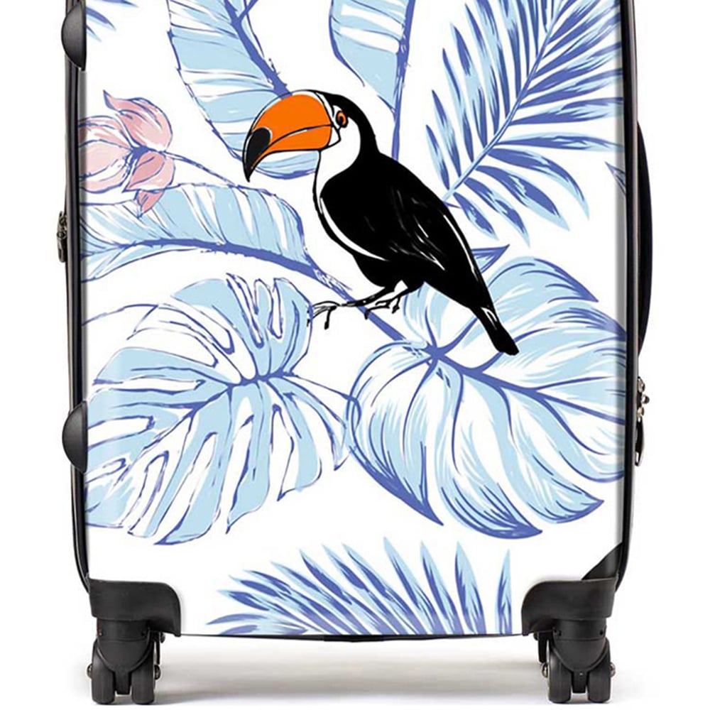 Warren Reed Designer Medium Tropical Toucan Suitcase Image 2