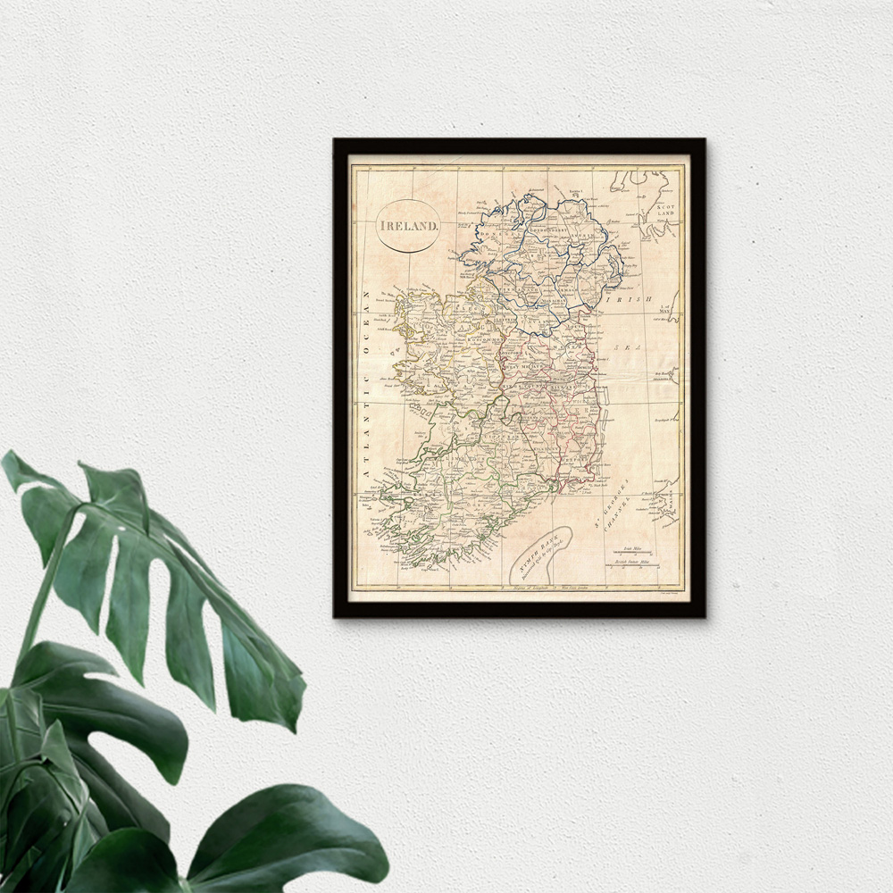 Wee Blue Coo Vintage 1799 Clement Cruttwell Ireland Map Framed Wall Art Print 30 x 41cm Image 3