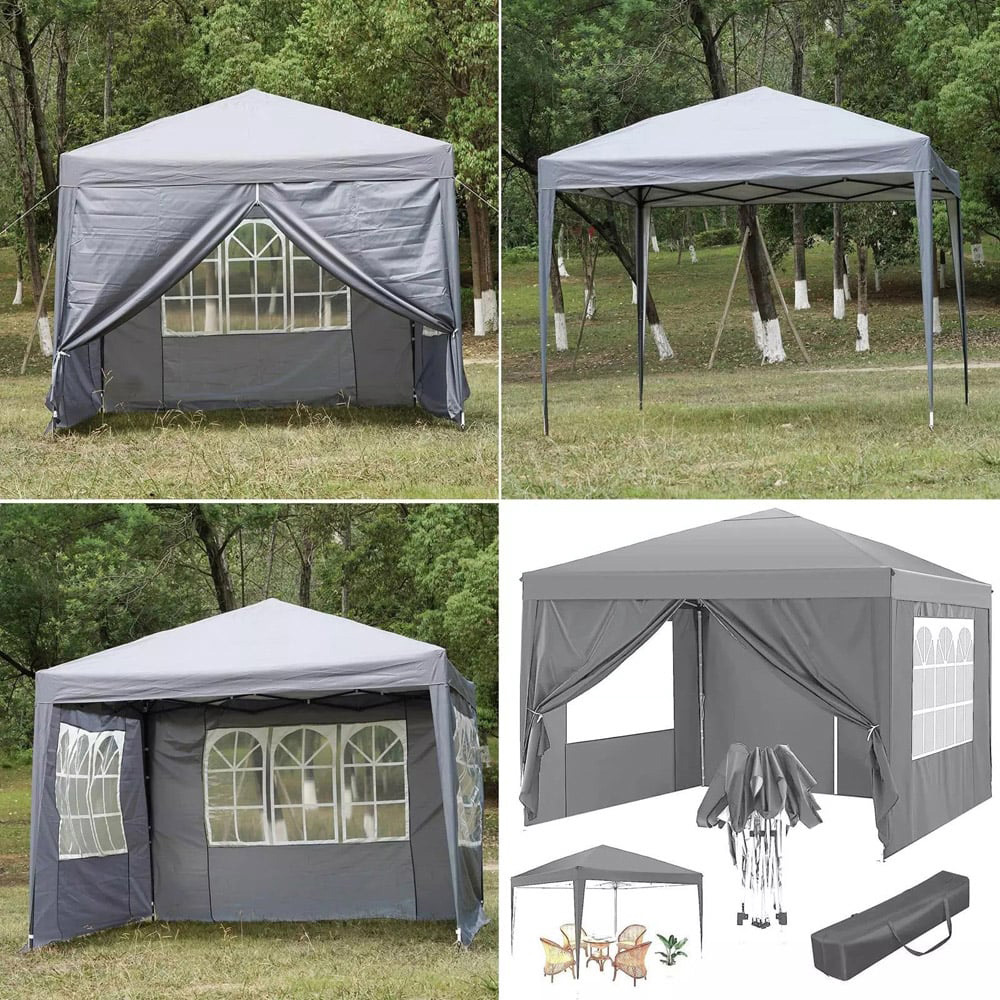 Gr8 Garden 3 x 3m Premium Grey Pop Up Gazebo Canopy Tent Image 8