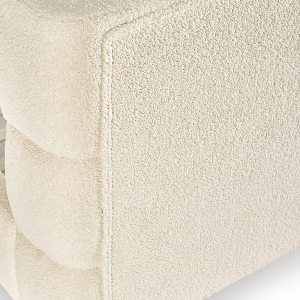 Julian Bowen Oberon Double Cream Boucle Upholstered Bed Image 5