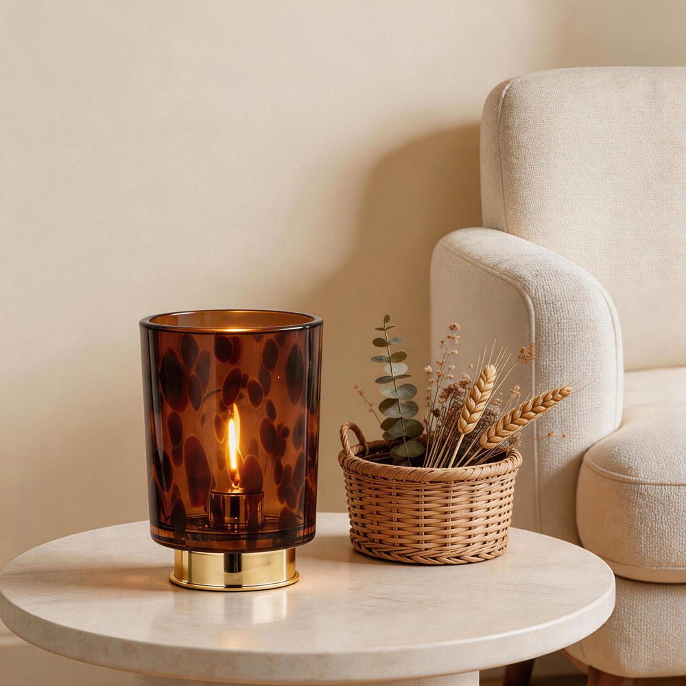 Tortoiseshell Battery-Operated Light Brown Image 2