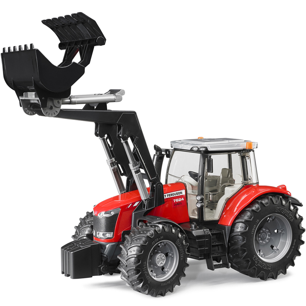 Bruder Massey Ferguson 7624 Red Tractor with Frontloader Image 5