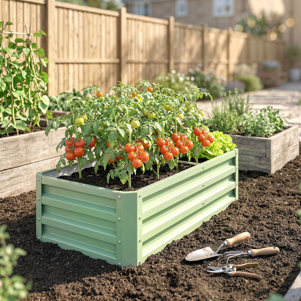 Outsunny Light Green Raised Garden Bed 120 x 60 x 30.5cm Image 7