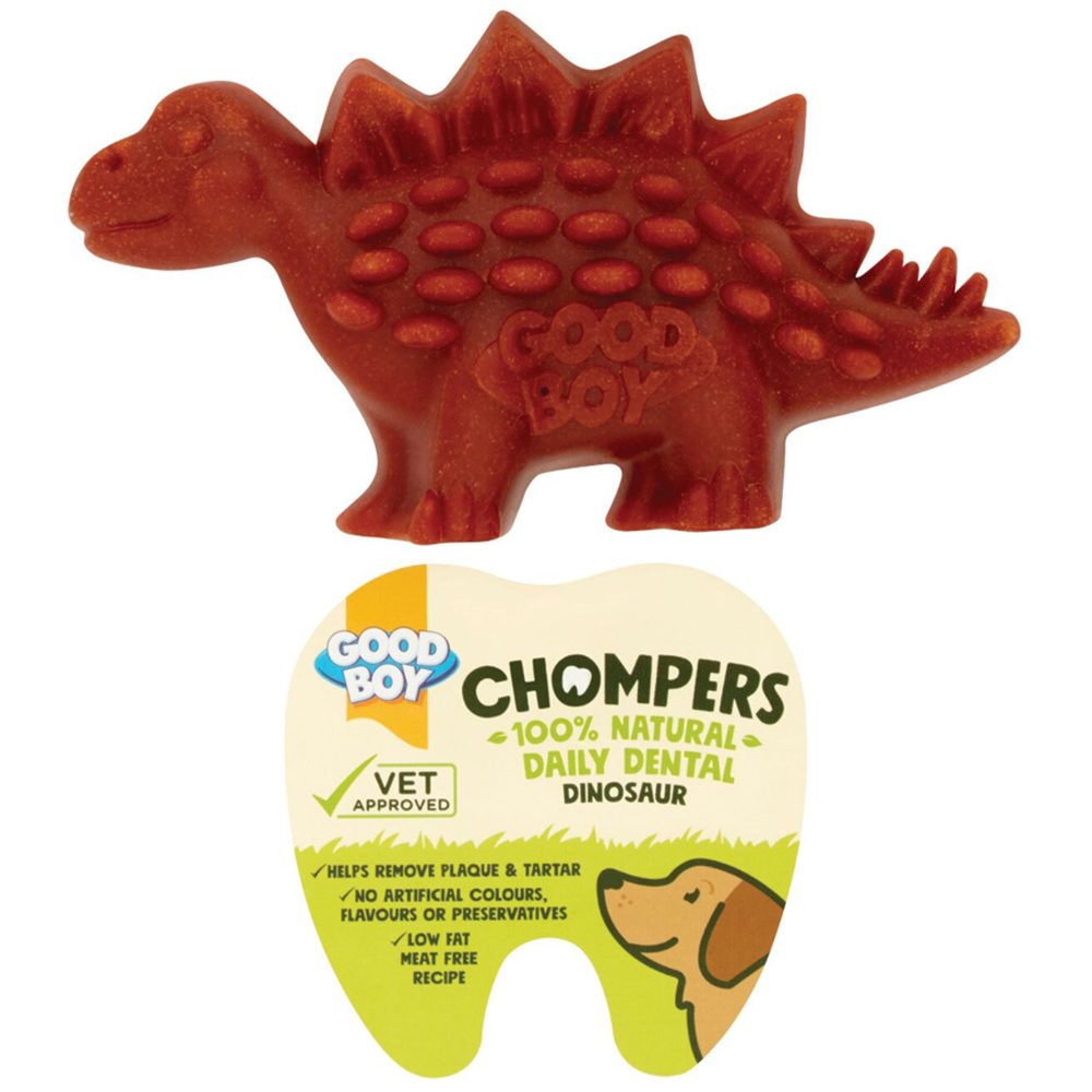 Single Clever Paws 60g Chompers Dental Dino Dog Treat in Assorted styles Image 3