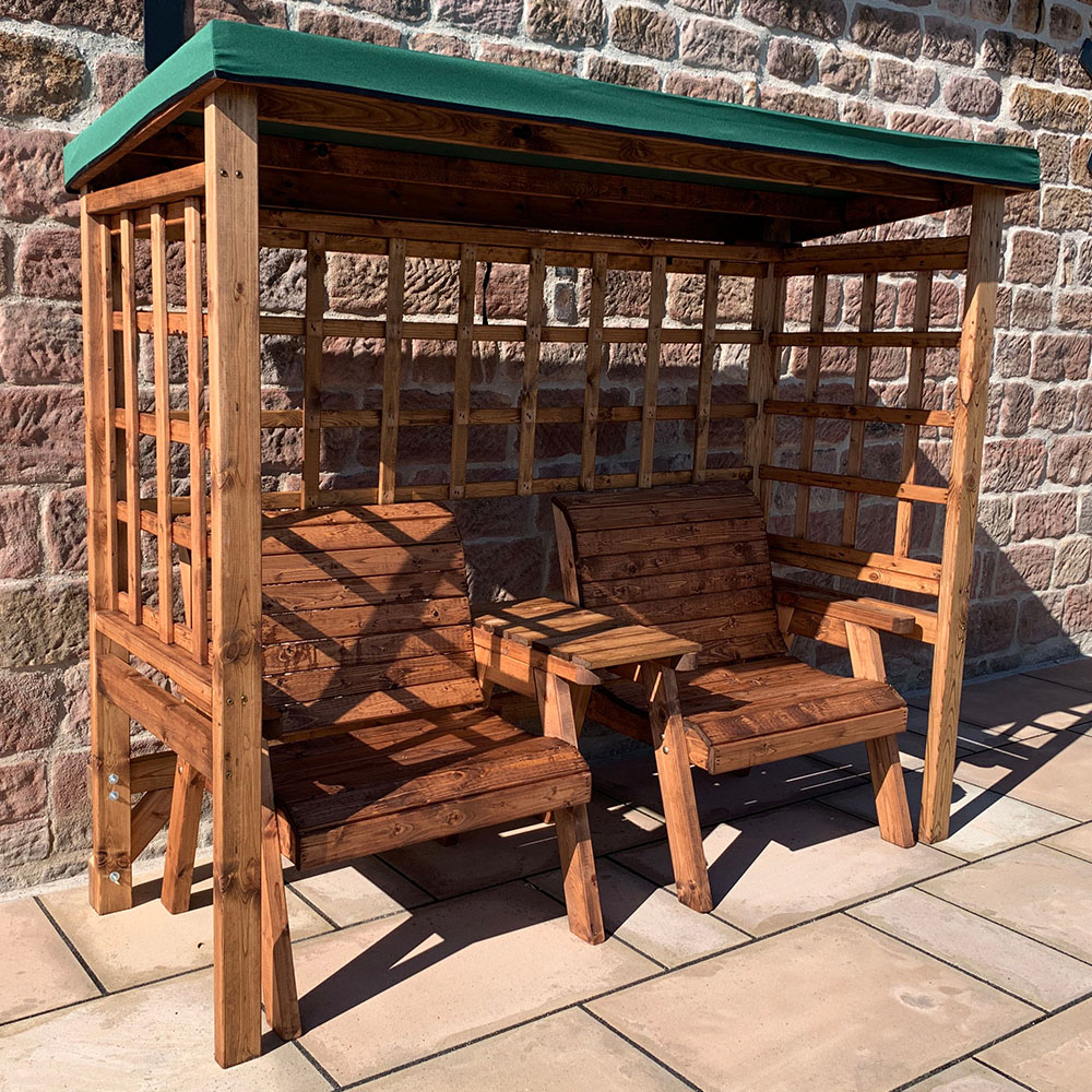 Charles Taylor Henley 2 Seater Arbour with Green Roof Cover Image 1