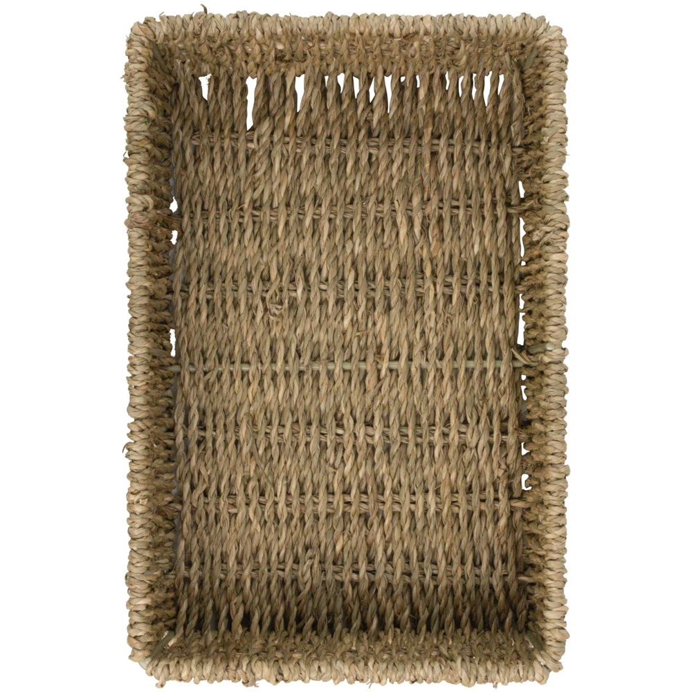 JVL Seagrass Rectangular Storage Basket 2 Pack Image 4