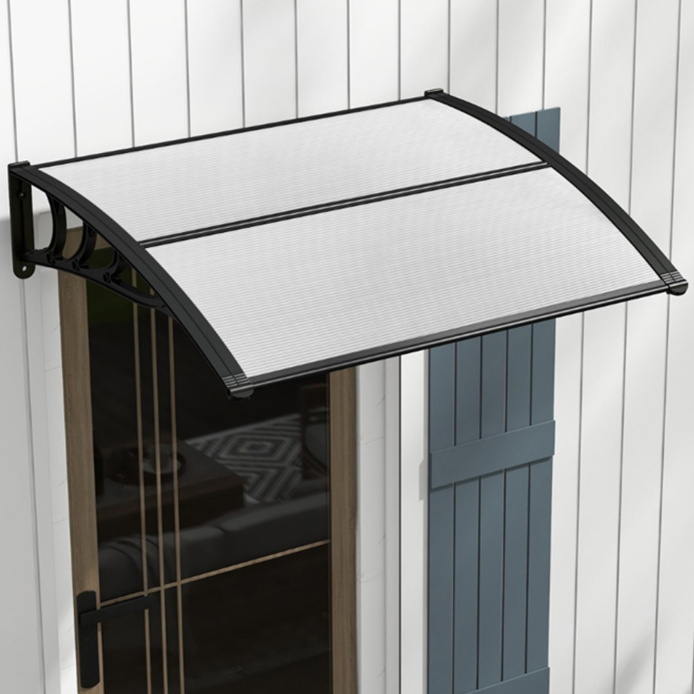 Costway Grey Outdoor Door Awning Canopy 1.22m Image 1