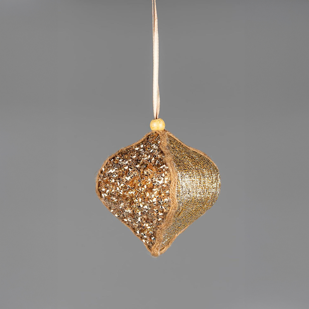 Shatchi Gold Christmas Bauble 10.5cm Image 2