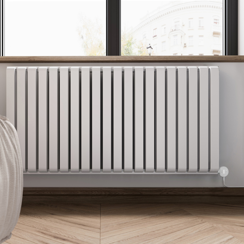 Terma Warp-Room E Wi-Fi Matt White Electric Radiator 1500W 630 x 1305mm Image 2