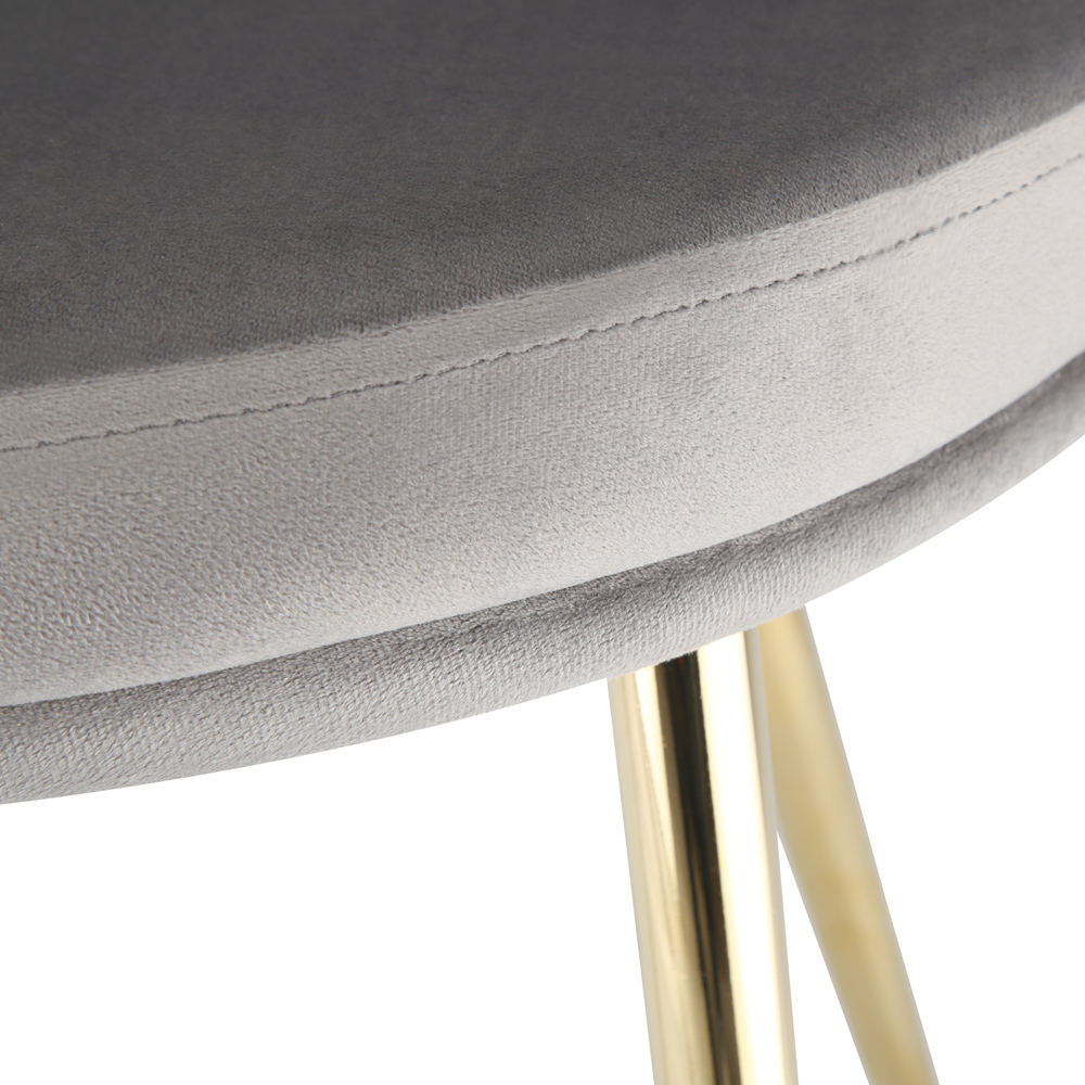 Mini Flora Set of 2 Grey Velvet Dining Chair Image 5