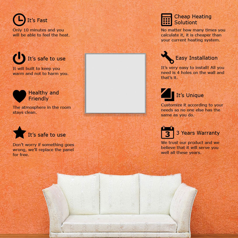 ENER-J 3680W Infrared Heating Panel with Plug In Wi-Fi Thermostat Image 5