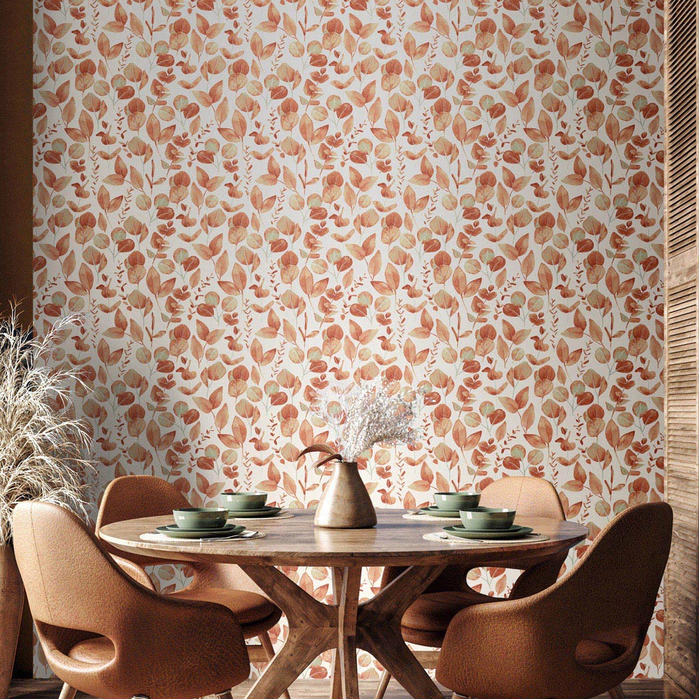 Hoopla Walls Oasis Watercolour Leaves Tuscan Mix Wallpaper Image 2