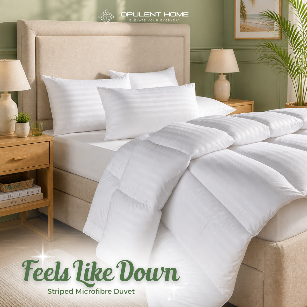Opulent Home Double White Summer Hollowfibre Duvet 3 Tog Image 9
