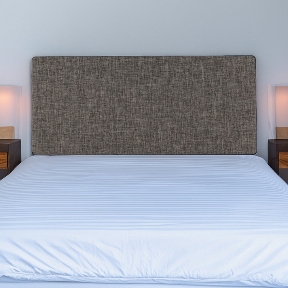 Bedmaster Valencia Double Slate Linen Plain Headboard Image 1