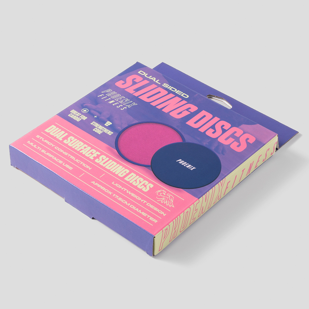 Phoenix Fitness Pink Exercise Slider 2 Pack Image 2
