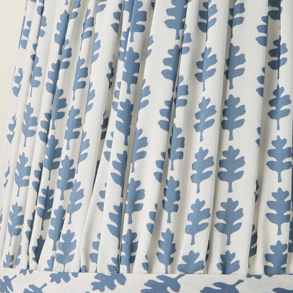 ValueLights Grange Blue Floral Pleated Small Pendant Shade Image 4