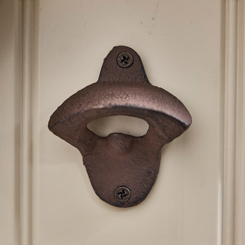 Dibor Cast Iron Wall Mounted Bottle Opener Image 3