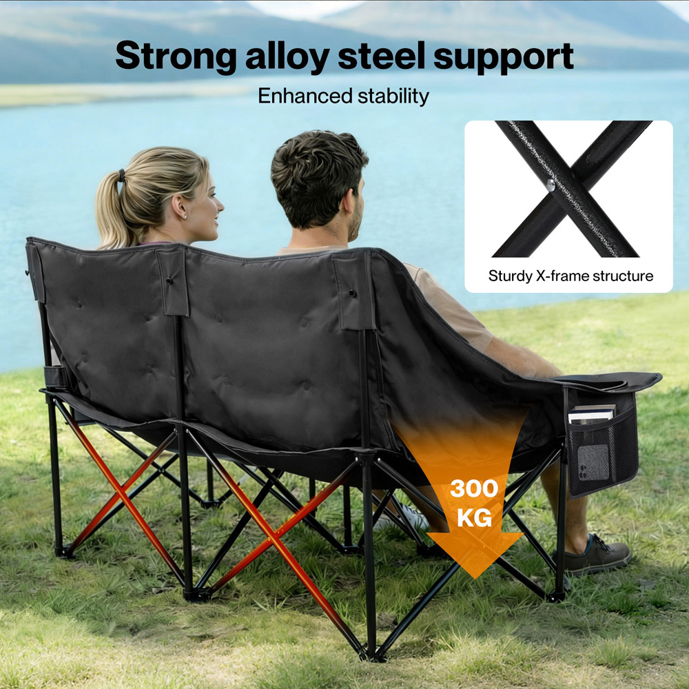 Levede 2 Seater Foldable Camping Chair Image 5