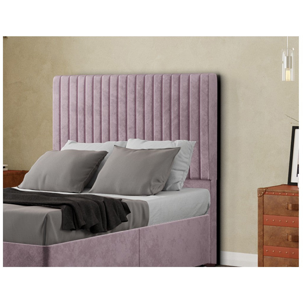 Eleganza Maryland Double Blush Plush Floor Standing Headboard Image 4