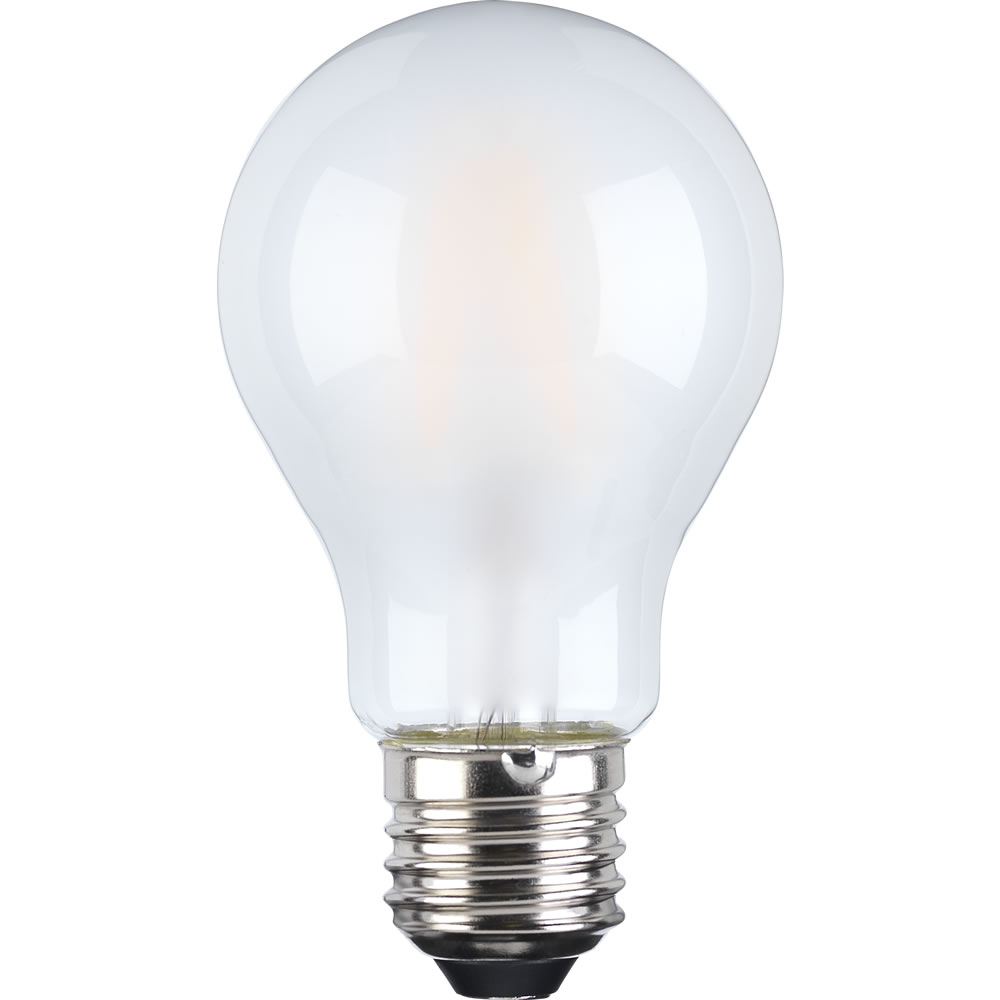 Wilko 1 pack Screw E27/ES LED 7W 806 Lumens Classic Frost Filament Light Bulb Image 1