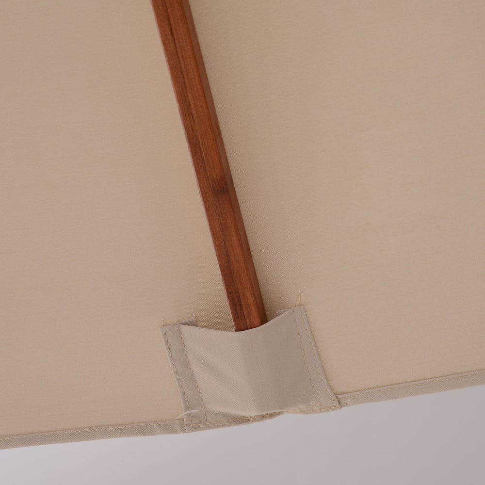 Outsunny Beige Double Tier Crank Handle Parasol 3m Image 3