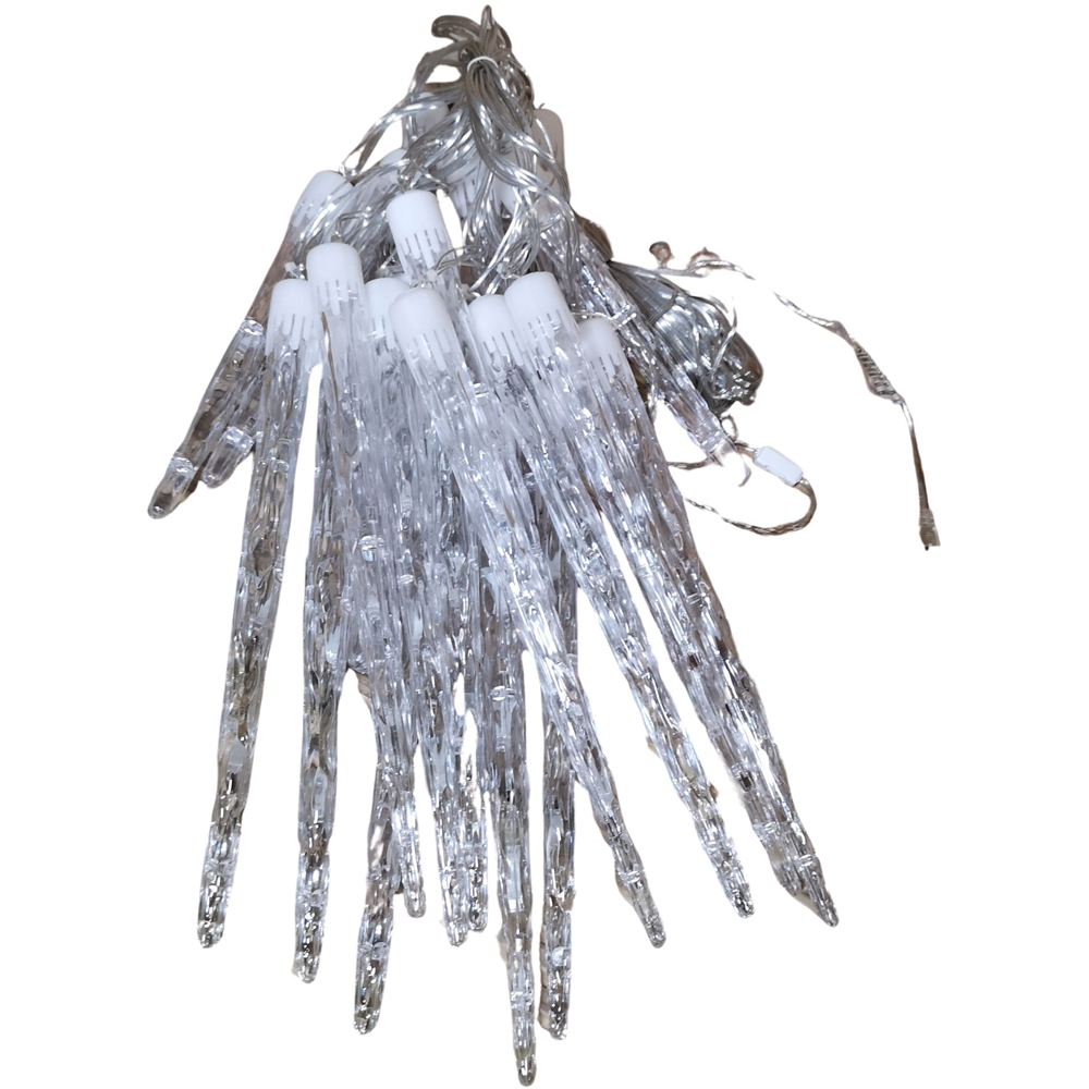 Premier 72 Cool White LED Clear Cable Icicle String Light 6.9m Image 2