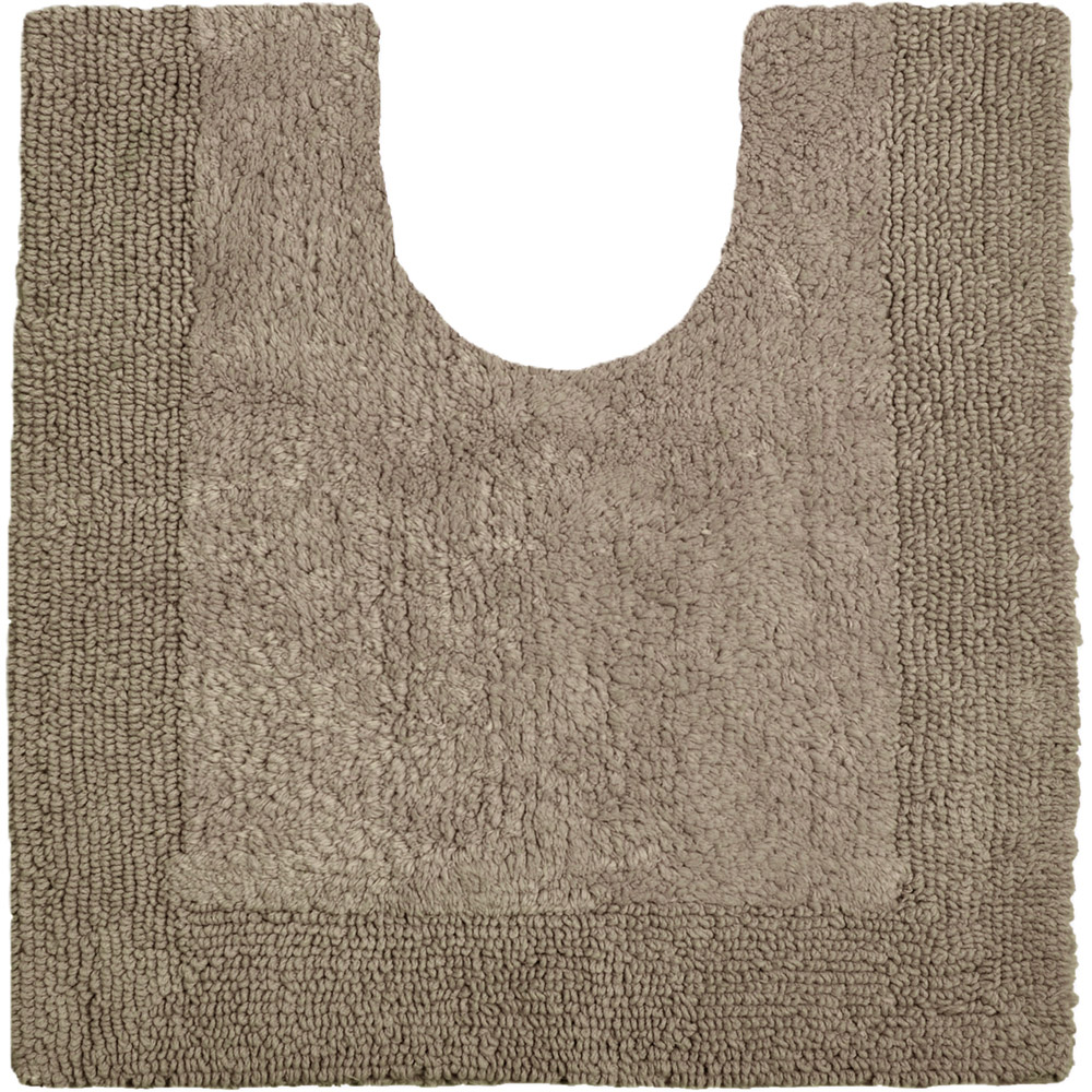 Allure Bath Fashions Elegance Mocha Reversible Pedestal Mat 53 x 55cm Image 1