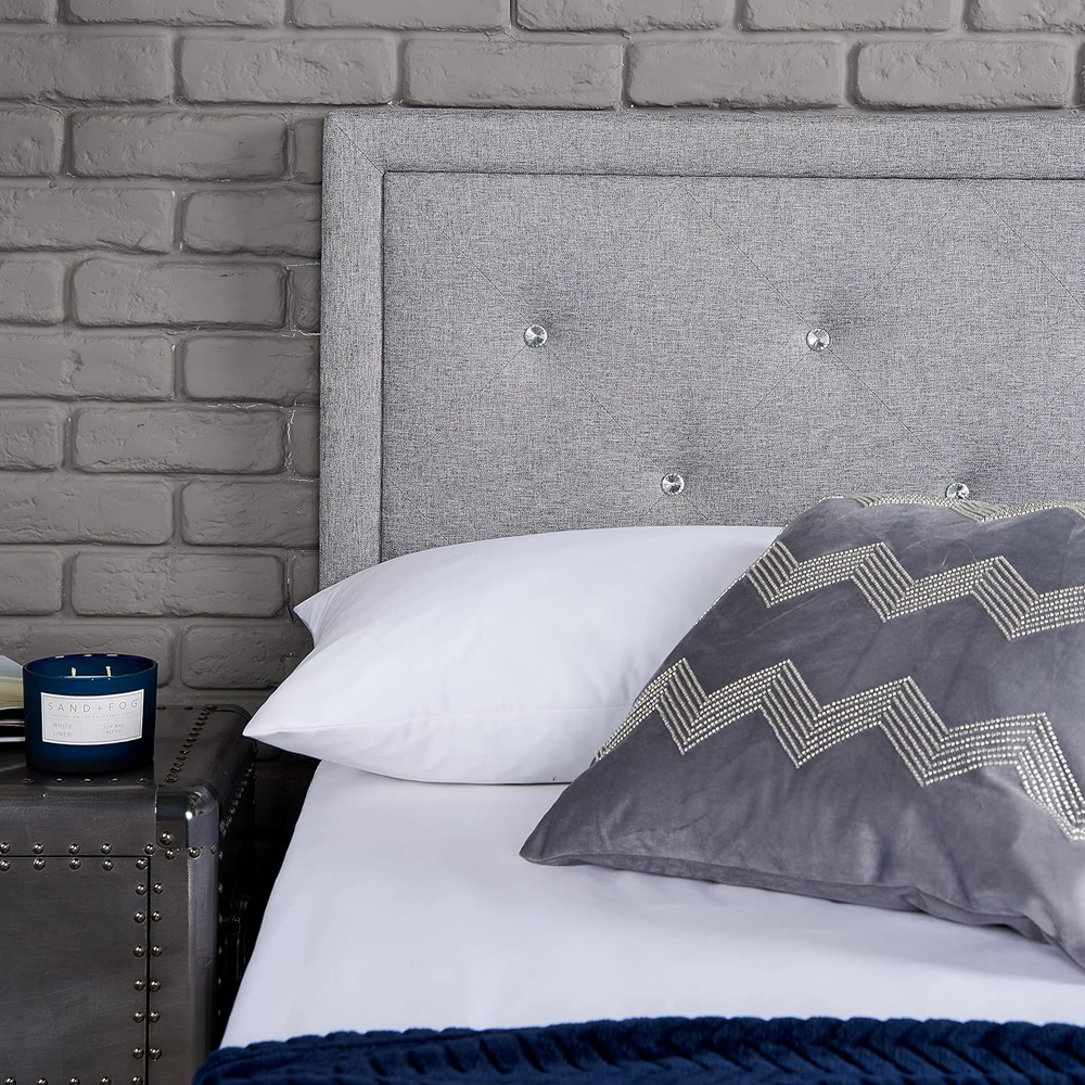 Home Treats Double Crystal Grey Ottoman Bed Image 4