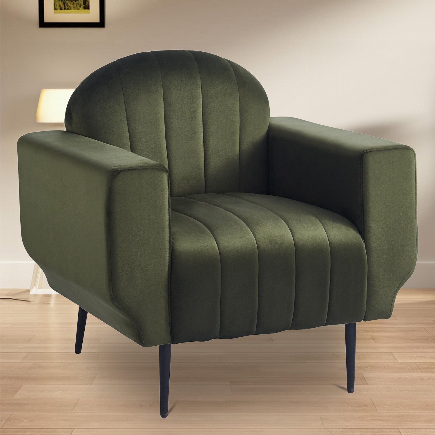 Delia Green Accent Chair Image 1