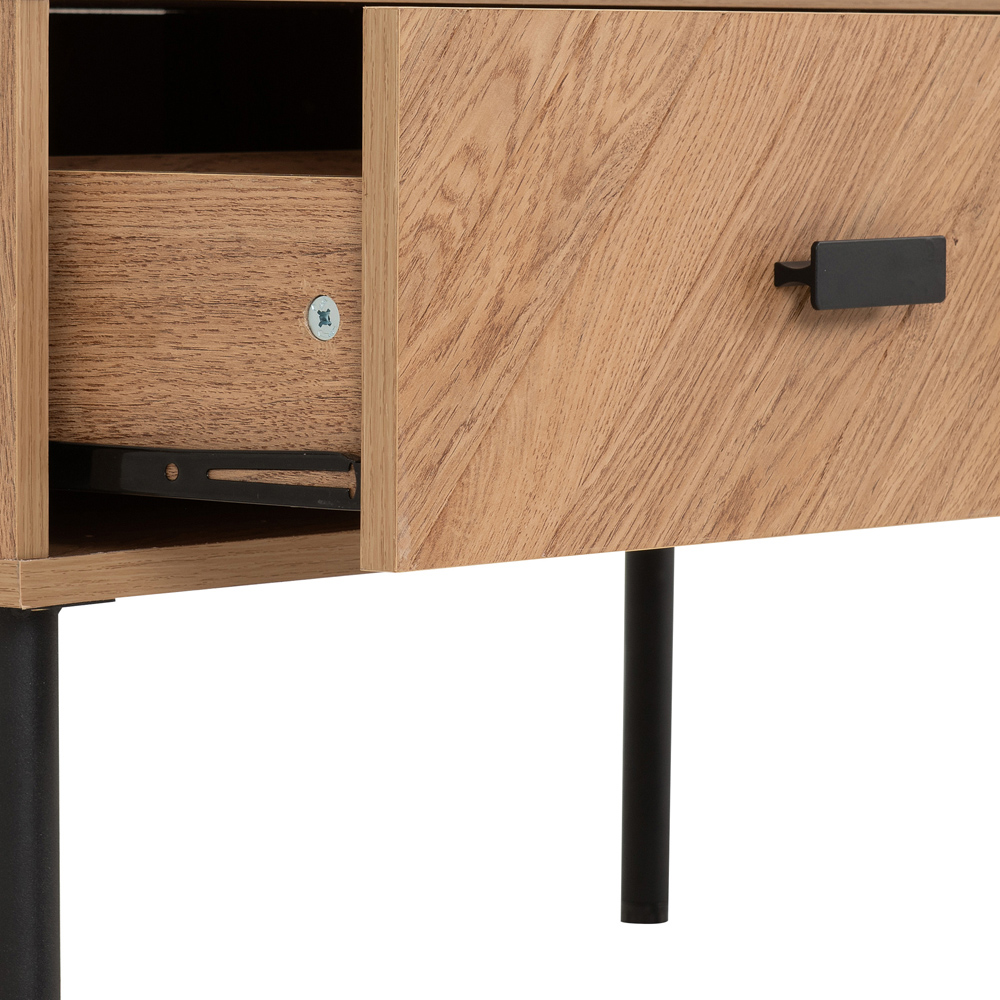 Seconique Leon 2 Drawer Medium Oak Effect Coffee Table Image 7