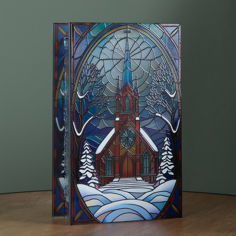 Samuel Alexander Warm White LED Stained Glass Victorian Church Christmas Decoration 21cm Image 3