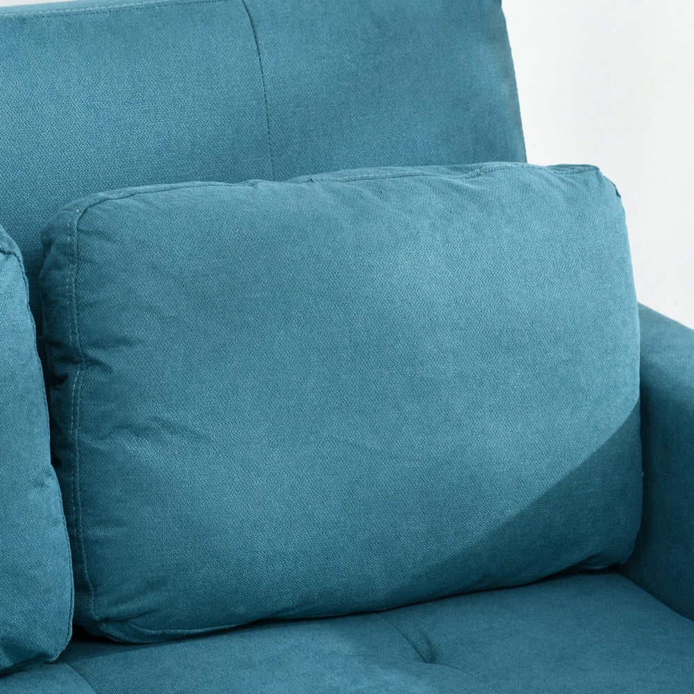Portland 2 Seater Blue Sofa Bed Image 3