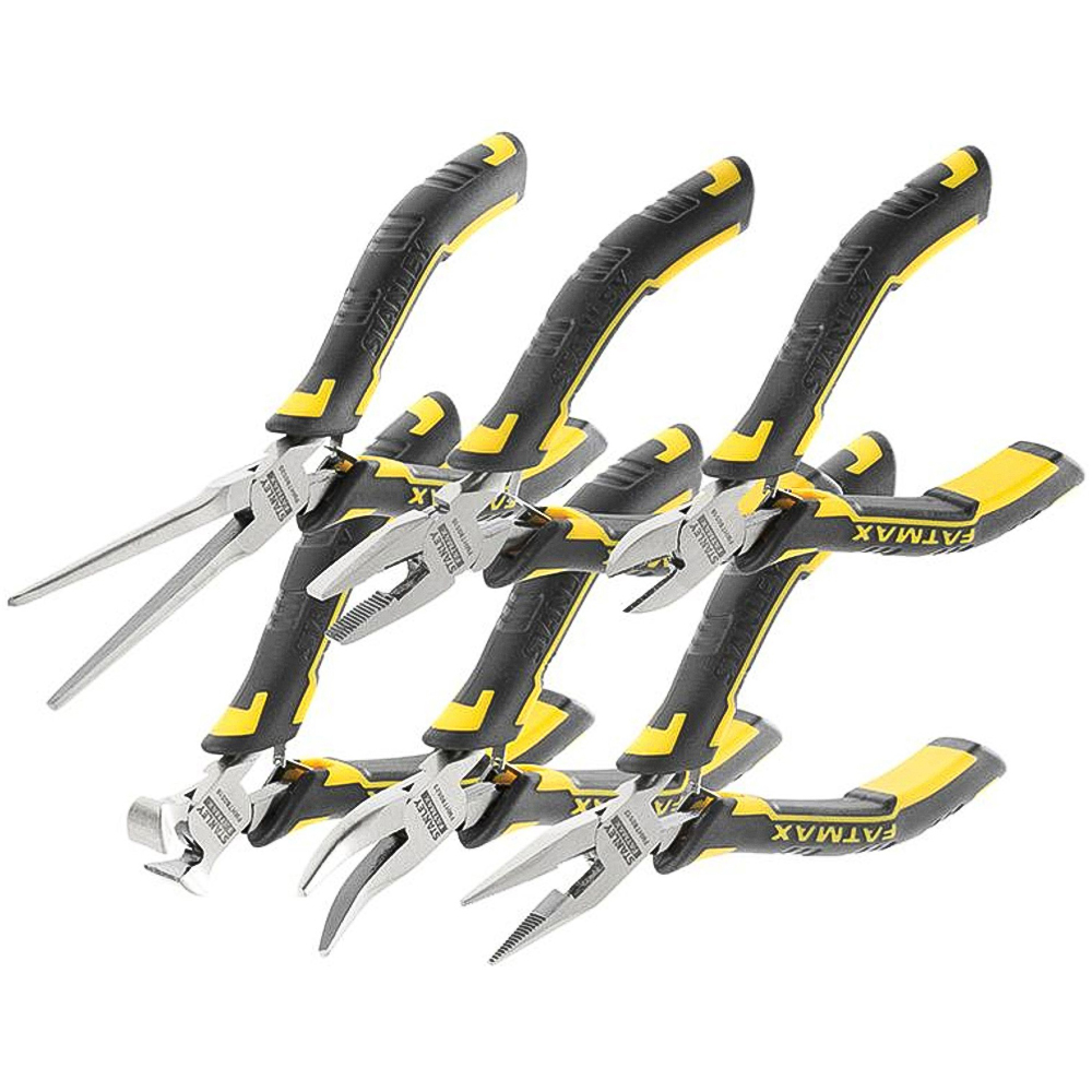 Stanley Tools Fatmax 6 Piece Black and Yellow Mini Pliers Set Image 2