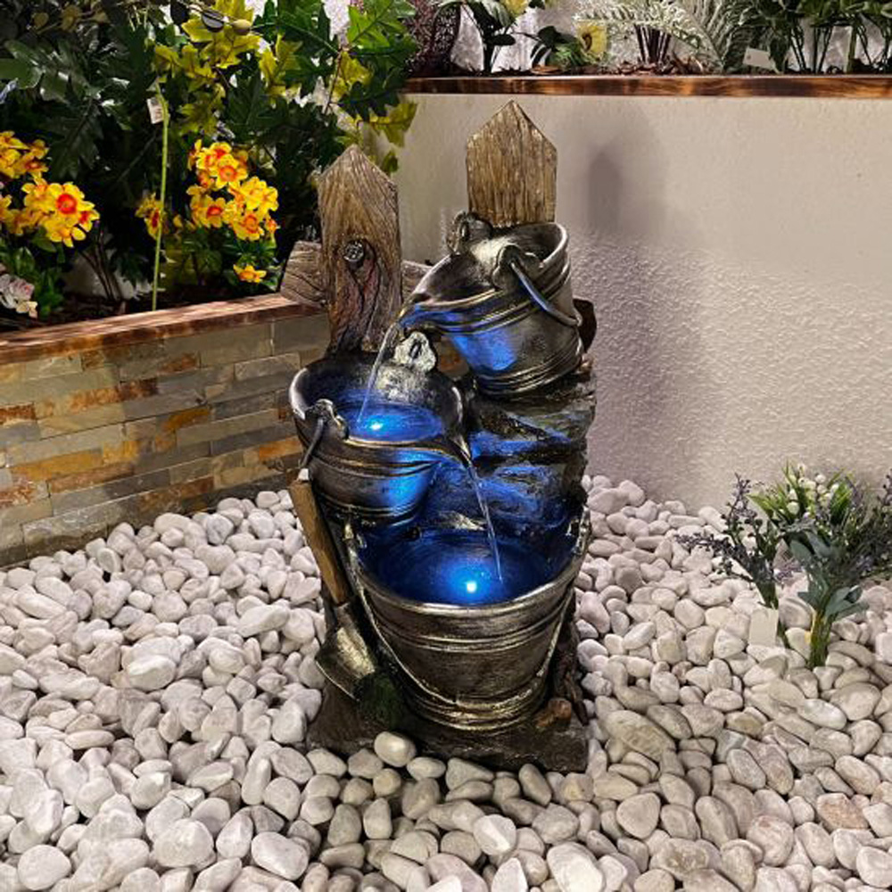 Tranquillity Metal Pouring Jugs LED Water Feature Image 2