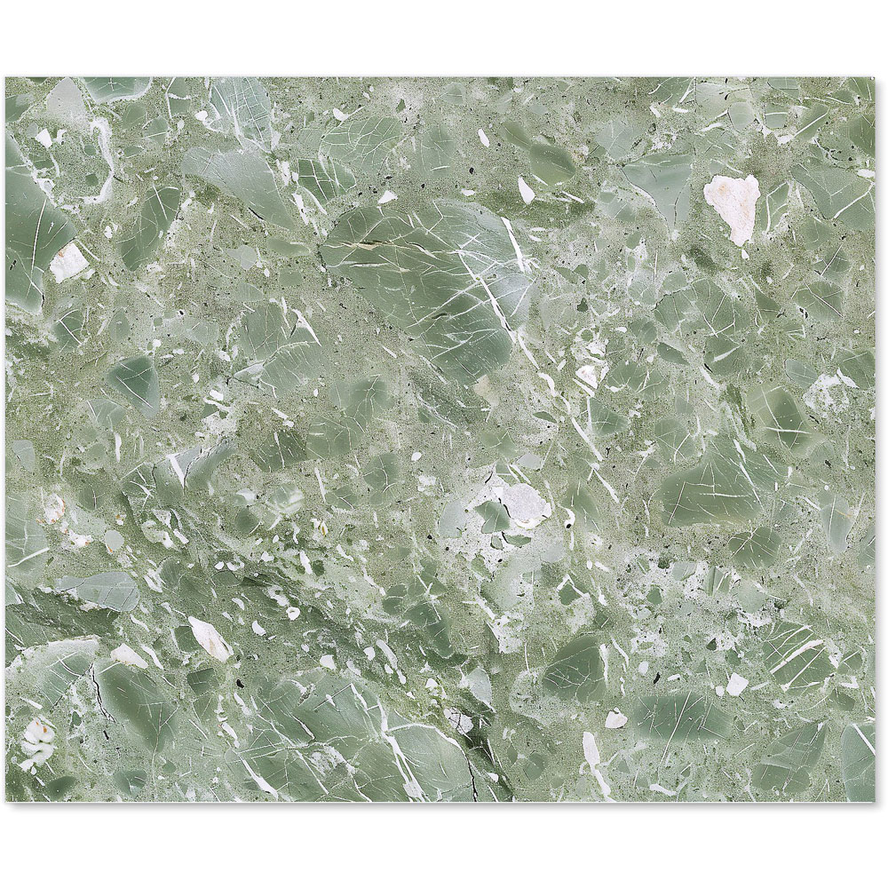 Warren Reed Designer Polished Sage Green Quartz Effect Glass Kitchen Splashback 75 x 90cm Image 2