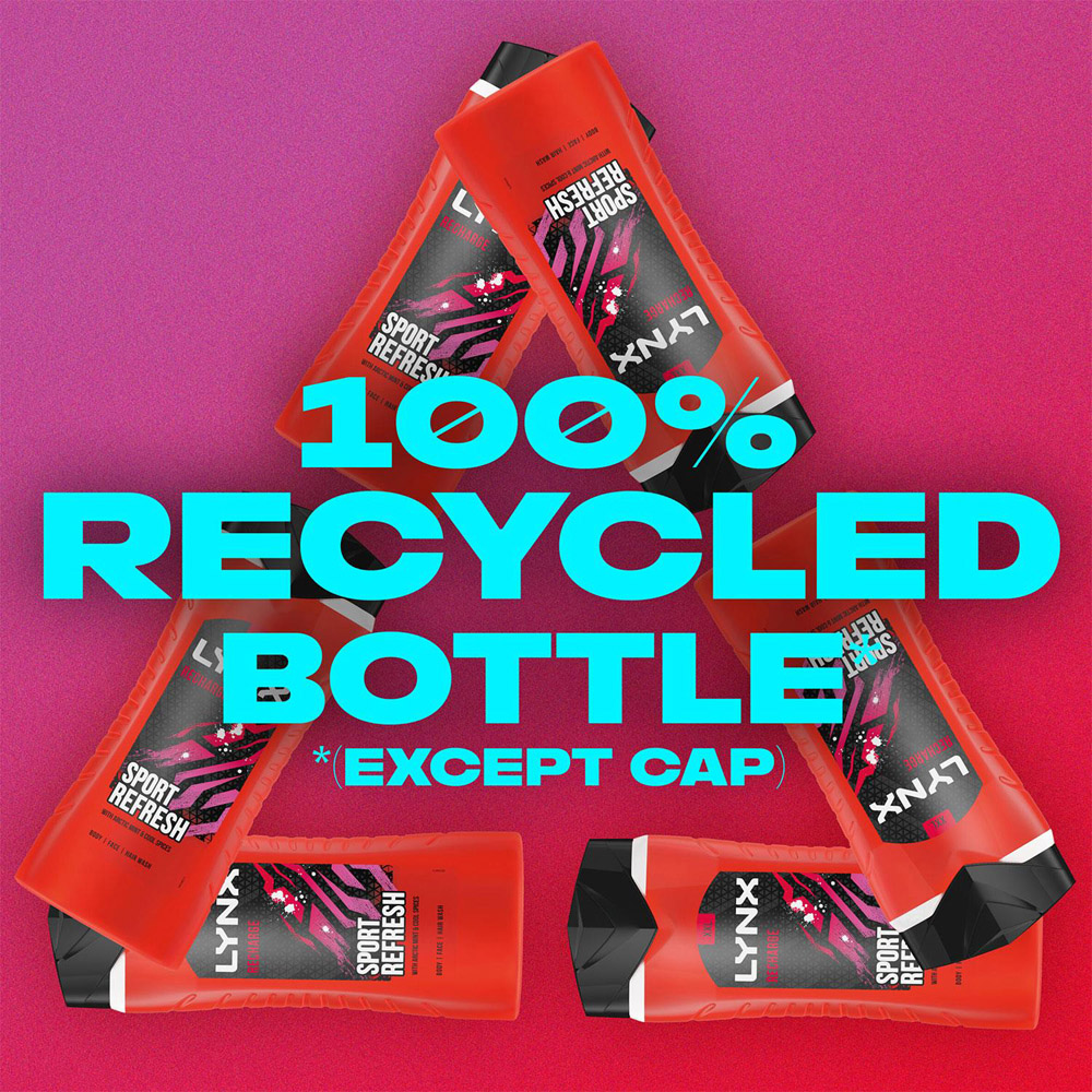 Lynx Recharge Arctic Mint and Cool Spices Shower Gel 500ml 3 Pack Image 7