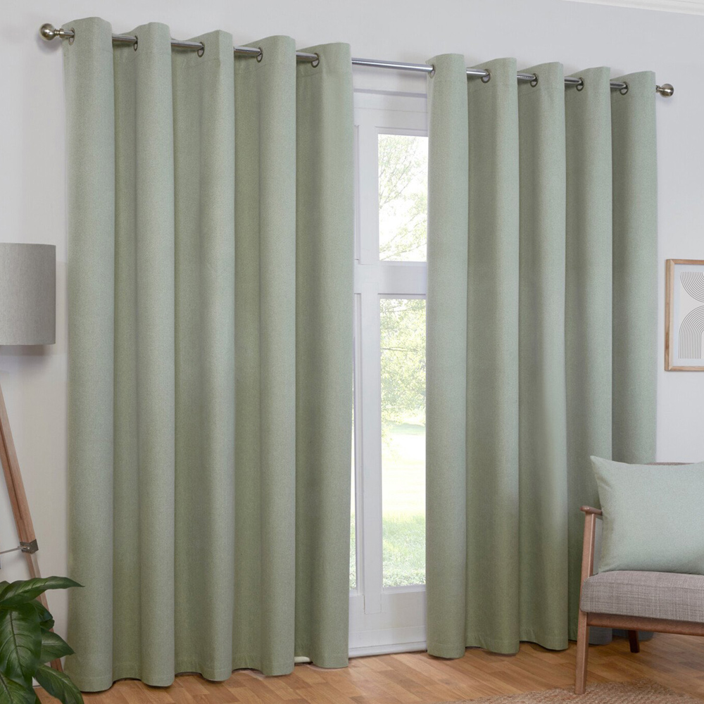 Linden Washable Blackout CurtainGreen183cm168cm Image 1