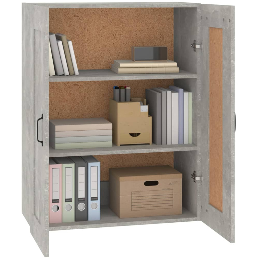 vidaXL 2 Door Concrete Grey Hanging Wall Cabinet Image 4