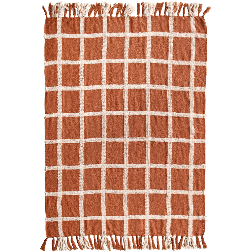 Sansa Checkered Throw Rust Image 7
