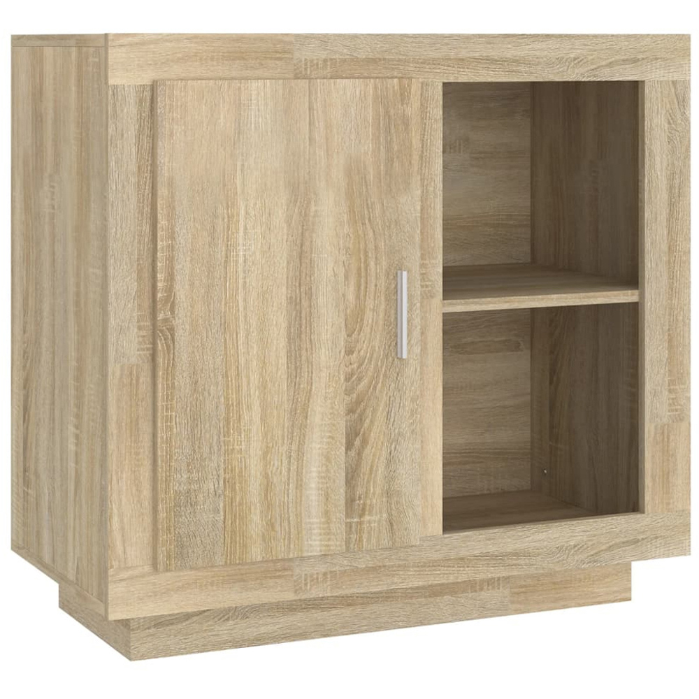vidaXL Single Door 2 Shelf Sonoma Oak Sideboard Image 2