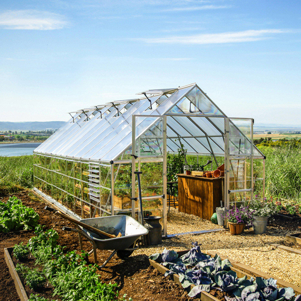 Palram Canopia Balance Silver Aluminium Polycarbonate 10 x 24ft Greenhouse Image 2