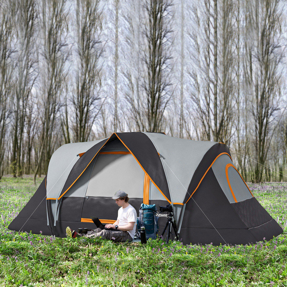 Outsunny 5-6 Person Camping Tent Multicolour Image 2