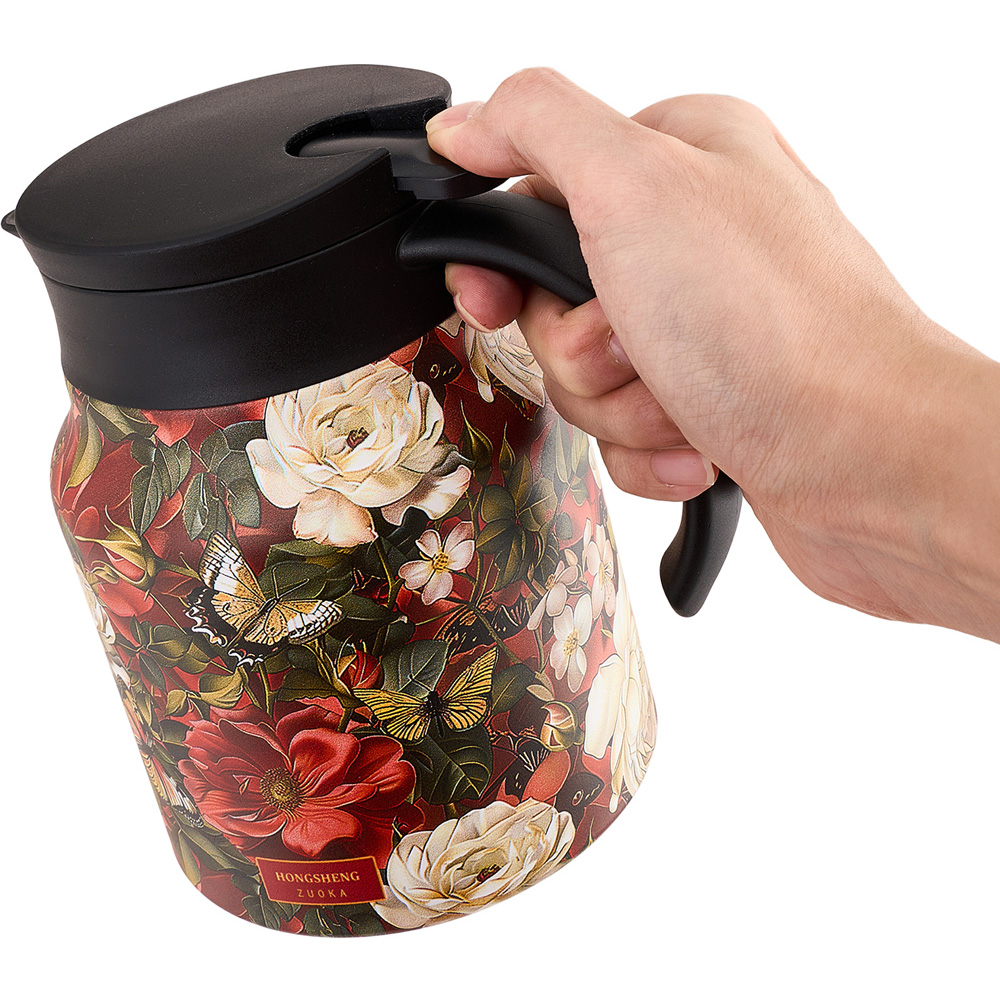 Living and Home Stainless Steel Vintage Teapot and Built-In Infuser 1000ml Image 3