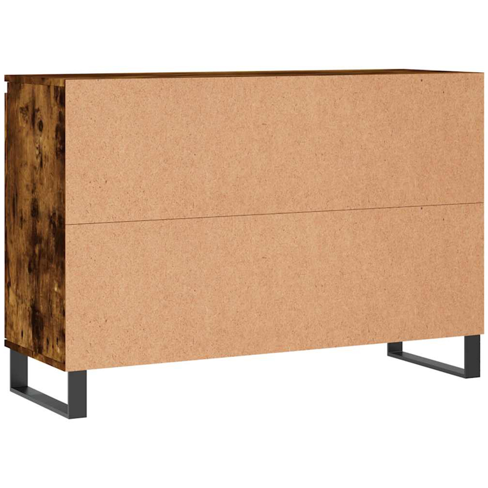 vidaXL 2 Door 2 Drawer Smoked Oak Sideboard Image 7
