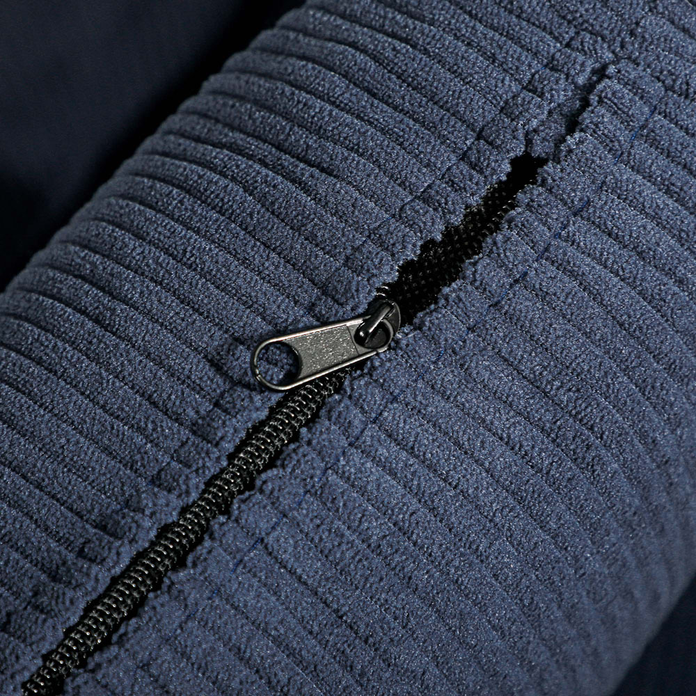 HOMCOM Modern Blue Upholstered Accent Armchair Chair Image 3