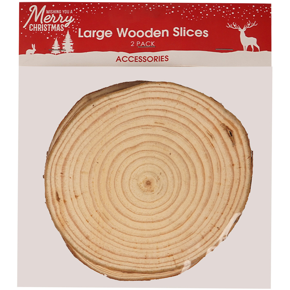 Pack of 2 Large Wooden Slices Image