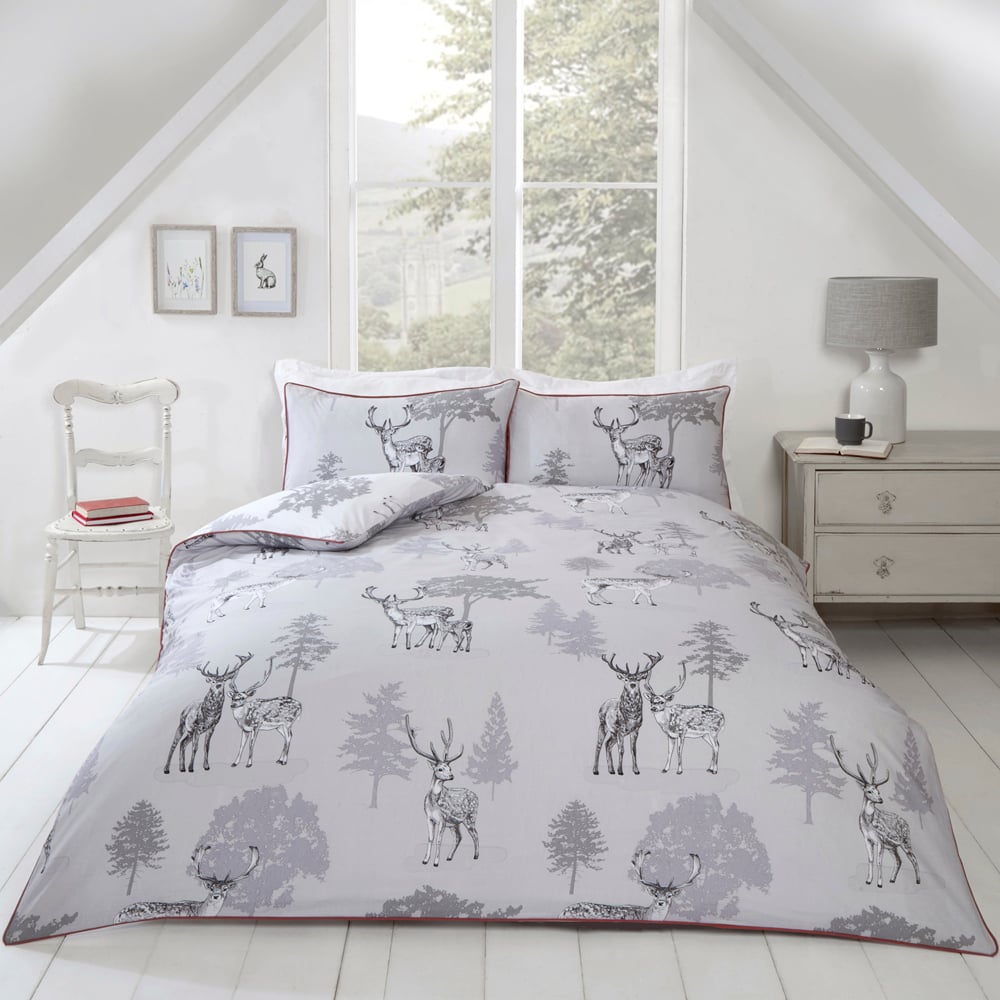Rapport Home Sherwood King Size Grey Duvet Set Image 1